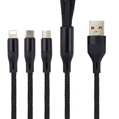 China Transafer Eight In 1 Charging Terminals 3 Type C Phone USB Charging Cable Multiple Function Metal Micro Connector Cord For Android Iphone for sale