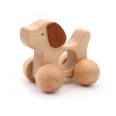 China Wholesale Natural Eco-friendly Material Wooden Car Toy Track Wooden Push Toy Kindergarten Montessori Children's Wooden Toys for sale