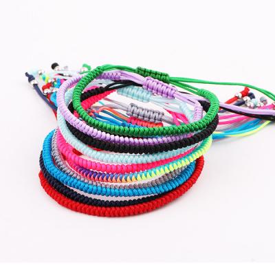 China Hongyu Simple CLASSIC DESIGN Colorful Braided Knot Woven String Bracelet Men Women Hot Selling Bracelet for sale