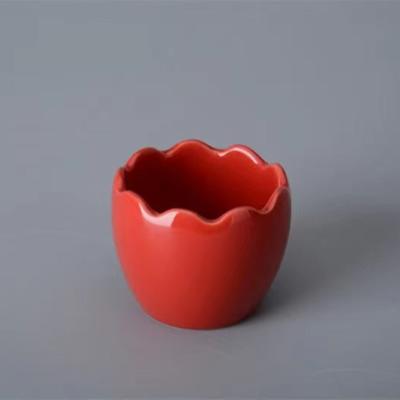 China Viable Viable Egg Shaped Ceramic Design Foam Cup for sale