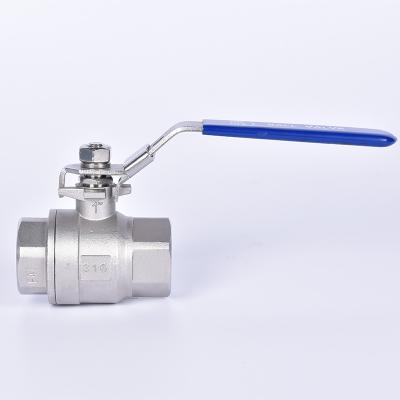 China General Stainless Steel Ball Valve 1/4-4 Inch 1PC Type Standard NPT BSP Port For Water Oil And Gas for sale