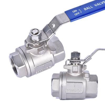 China 1000 General Leak Tested Ball Valve METEC 100% Connection 2 Pieces Full Stainless Steel Left Threaded for sale