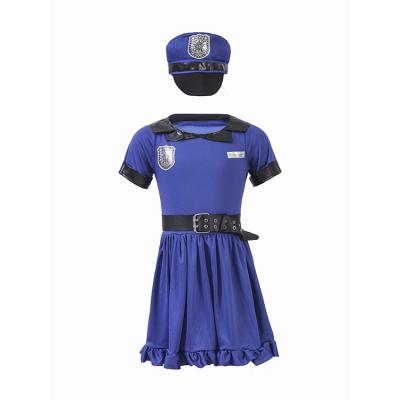 China Halloween European Police Dress Uniform Girls Party Carnival Costume With Hat for sale