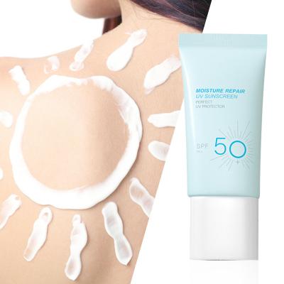 China Manufacturer OEM Private Label SPF 50 Sunscreen SPF 50 Korean Waterproof Whitening Natural Organic Sunscreen for sale