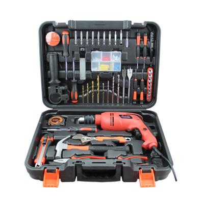 China 110 Piece Professional Electric Drill Hardware Tool Kit Household Tool Kit Impact Drill for sale