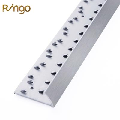 China Modern Foshan Ringo High Qualtity Metal Aluminum Carpet Cover Tile Trim Floor Edge Trim For Carpet Tip Transition for sale