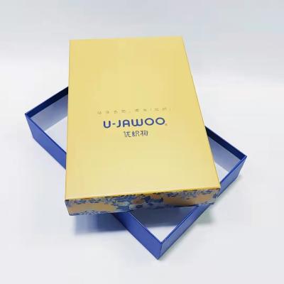 China Recycled Materials Custom Luxury Packaging Cardboard, Fashionable High-end Up and Down Cover Apparel, Knitted Exquisite Gift Box for sale