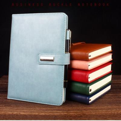 China Wholesale A5 Student Business Office Button Notebook Diary Notepad Notepad Meeting Paper Eco-friendly Magnetic Book for sale