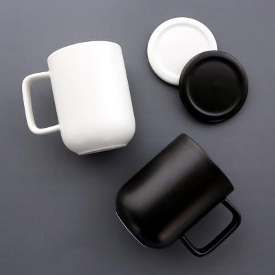 China Macaron Viable Color Ceramic Black and White Glazed Mugs with Matt Coffee Mug Gift for sale