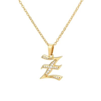 China FASHIONABLE European and American Border Hot-selling Anti-antique English Letter Pendant Necklace Explosion-proof for sale