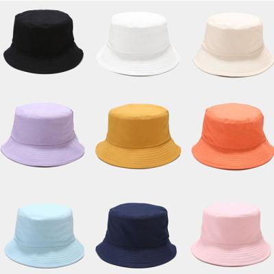 China Hat Outdoor Sunscreen Sun Pure Single Double Sided Fisherman Hat Light Color Checked Foldable Basin Hat for sale