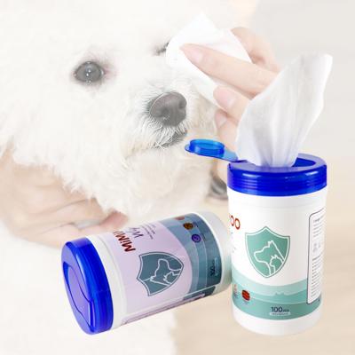 China OEM Viable Dog Eye Wet Cloths Cat Dog Tear Stain Remover Cleaning Paper Towels Pamper Cloths for sale