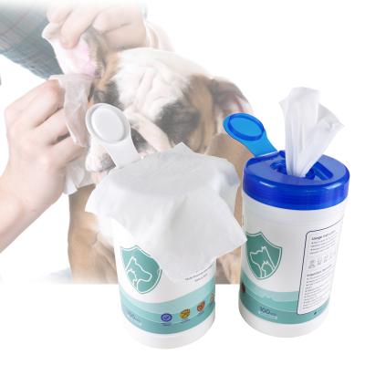 China Custom Eco Friendly Nonwoven Fabric Damp Cloth Viable Cleaner for Dog Eye Cloths Pet Damp Cloths for sale