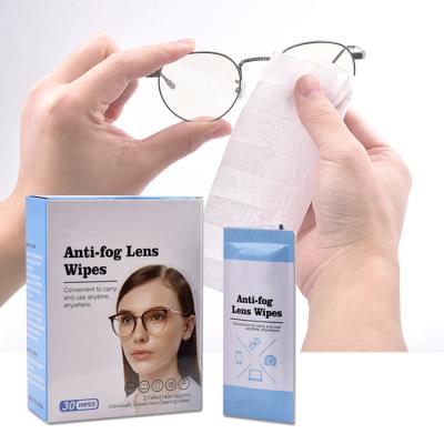 China Anti Fog Anti Fog Disposable Glass Cleaning Wet Wipes For Eye Glasses for sale