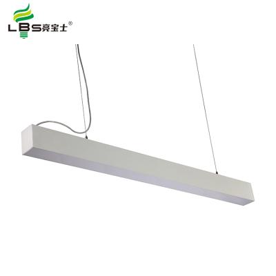 China Good price office shopping light silver aluminum silver linear light 36W linear pendant light 36W suspended led tube lamp for sale