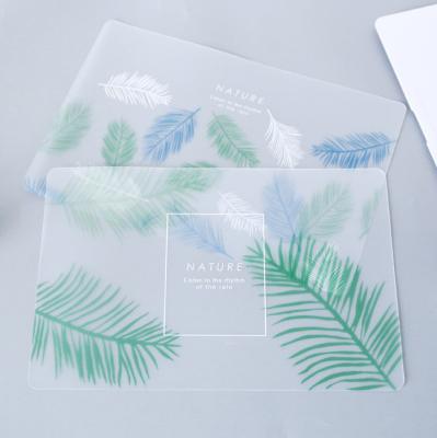 China Cheap Office School Price Nature Sheet Printed Study Writing Mat PP Transparent Exam Writing Mat Wholesale for sale