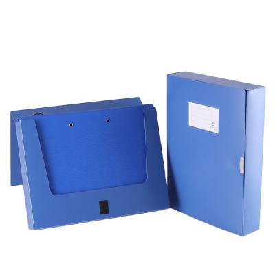 China Simplicity 5.5cm Stationery Box Folder Manufacturer Customized Office A4 PP Plastic Folder Box for sale