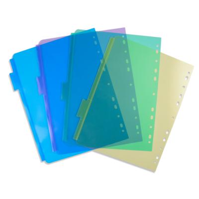 China Huahang Stationery 11 Hole Waterproof Sheet Protector 2021 Letter Size Sheet Protector Index Divider for sale