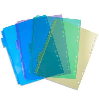 China Waterproof 2020 New Arrival 11 Hole Punch Index Divider Inserts Notebook Page Loose Leaf Dividers for sale