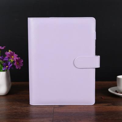 China Macaron Waterproof Thin PU Leather 6 Rings Budget Binder A5 A6 Spiral Notebook Loose Leaf Notebook Cover for sale