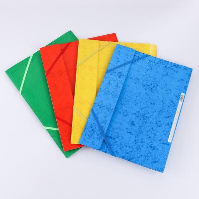 China Office School Hot Sale Folder Bag Paper Elastic Folder Recycle Card Document Flat Elastic Bag for sale