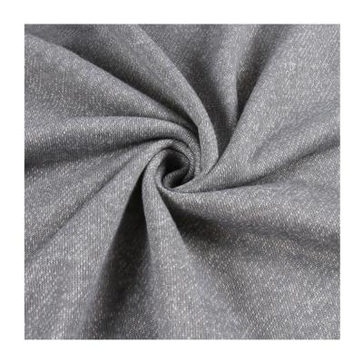 China Non Static Terry French Heather TC Gray Non Stretch Hoody Yarn Dyed Knitting Fabric For Sweater for sale