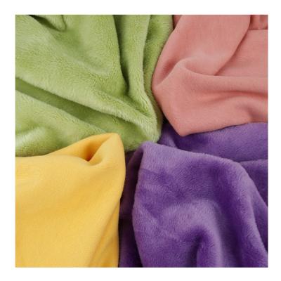 China New Selling Breathable Soft Cvc Popular Comfortable Cotton Polyester Fabric Single Velvet Fabric For Clothing for sale