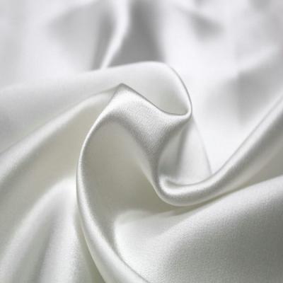 China Anti Pill Silk Fabric Pure Pure Color Mulberry Silk For Plain Crepe Satin Garment for sale