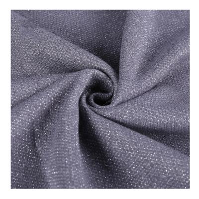 China Gray tc anti static yarn dyed heather polyester lurex terry french knit fabric for mens hoodie for sale