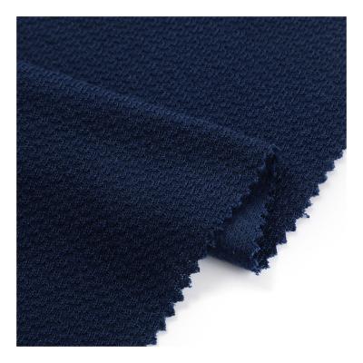 China Soft Tear-Resistant Winter Waffle Knit Fabric Poly Hacci 100% Spun Polyester 40s Solid Fabric For Sweater for sale