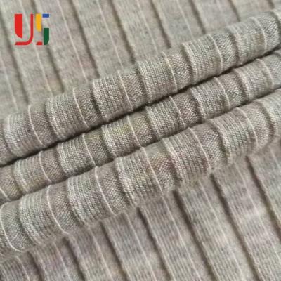 China Stretch 2020 2x2 top quality rayon spandex knitted rib fabric rayon for sale