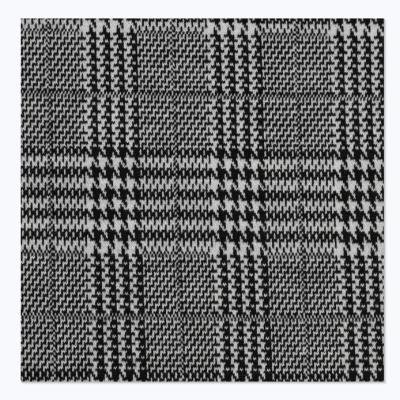 China Stretch high quality 81%Polyester/15%Rayon/4%spandex houndstooth interlock yarn dyed jacquard knitted fabric for sale