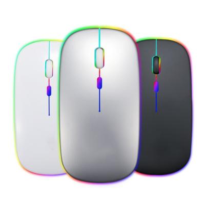 China Desktop Backlit Mix Colors Wireless Rechargeable Mouse 2.4gHz Computer Mouse for sale