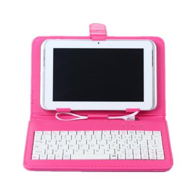 China Wholesale Plug and Play Portable Cable Smartphone 7 Inch Tablet Case PU with Keyboard USB for sale