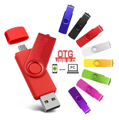 China Promotional Plastic 2 in 1 USB Flash Drive Hard Disk Drive Pen Drive 4gb 8gb 16gb 32gb USB OTG for sale