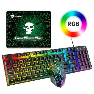 China Good Price China Ultra Thin 3 in 1 One Hand Protection Computer PC Gamer Gaming Keyboard Mouse and Headset Combo Set for sale