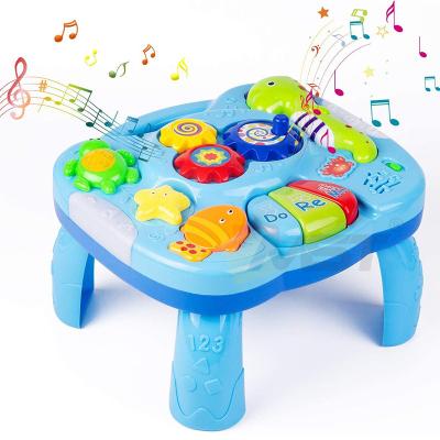 China 2 in 1 Musical Learning Table 2 in 1 Musical Activity Center Table Baby Toys Educational Musical Toddler Learning Table for Infants for sale