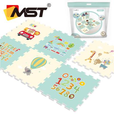 China 6PCS Floor Toy Baby Play Mat Soft Puzzle Crawling Mat Children Eco-friendly Material Educational Mats for sale