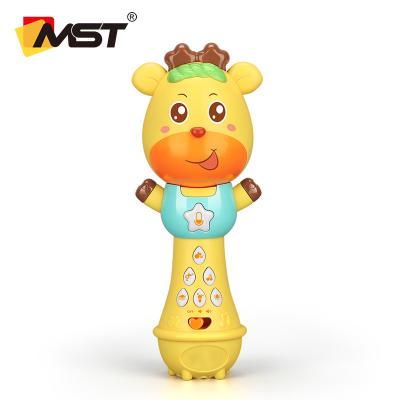 China Soft MST Kids Projection Microphone Lighting Toys Voices Variable Baby Microphone Educational Musical Toys For Children for sale