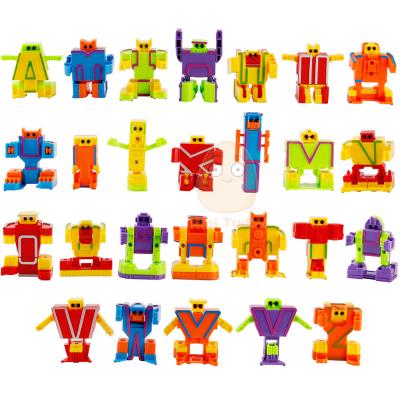 China Action Number Interactive Alpha-Bots Parent-Children Interactive Robots 26PCS Alphabet ABC Letters Kindergarten Learn Stem Montessori Classroom Teaching Toy for sale