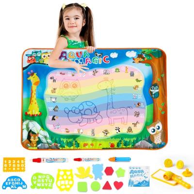 China Children Educational Aqua Doodle Mat Kids Drawing Reusable Painting Board 100*70cm Eco-friendly Kids Water Painting Toys Large Size for sale