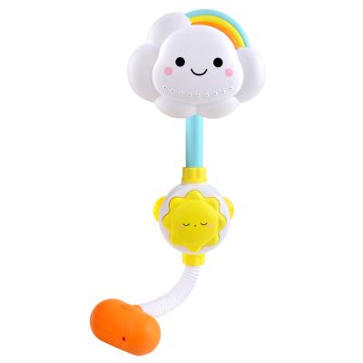 China Water Shower Bath Toy Cute Cloud Shape Infants Bathroom Soothe Emotions Tub Toy Electrical Water Spray Baby Bath Shower Toy for sale