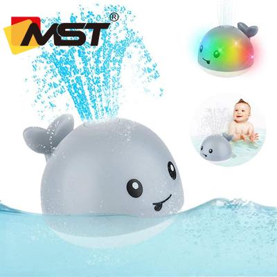 China Water Spray Spin Whale Toy Baby Light Up Bath Tub Toys Whale Water Sprinkler Pool Toys For Toddlers Infants Kids for sale