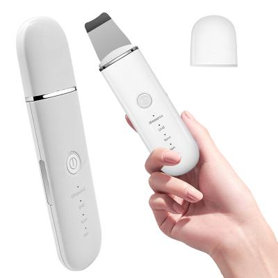 China USB DEEP CLEANSING Tool ultra Sonic Facial Skin Scrubber Rechargeable Ultrasonic Skin Care Spatula for sale