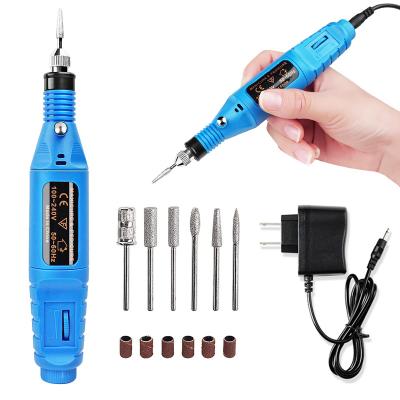 China Convenient Personal Manicure and Pedicure Kit Electric 6-in-1 Nail Drill File Polisher for sale