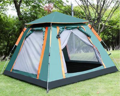 China Extended Type Outdoor Tent 3-4 Person Automatic Pop Up Waterproof Large Camping Tent Family Outdoor Camping Tent for sale