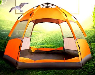 China Extended Type Portable Foldable Automatic Tent 3 - 4 Person Pop Up Camping Tents Outdoor Camping Tents for sale