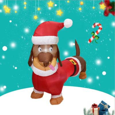 China Christmas Ornament Costume Inflatable Christmas Decorations Inflatable Dog Christmas Advertising Inflatables for sale