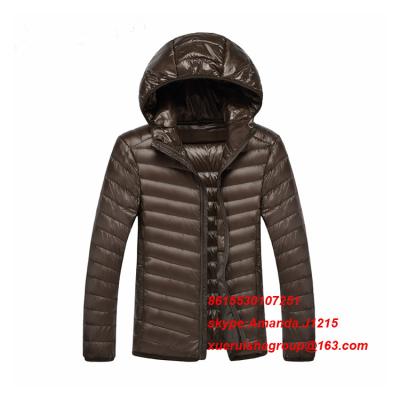 China 2020 breathable new design padded hoody men winter jacket goose down filled jacket for sale