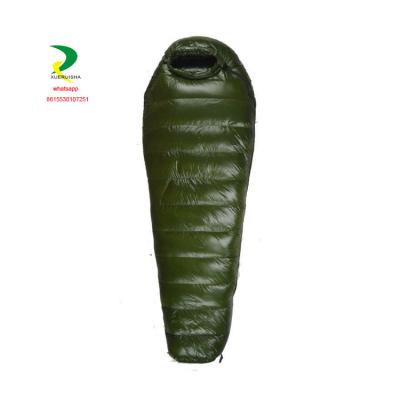 China Mummy Custom Army 1000g 800 Power Sleeping Bag High Quality Ultra Light Rising Winter Filling For Cold Weather Camping for sale